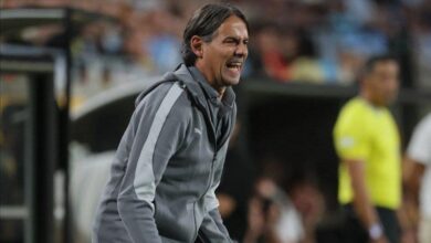 صورة مؤتمر إنزاجي قبل مباراة الهلال ضد الوحدة بالجولة 8 في دوري أبطال آسيا للنخبة